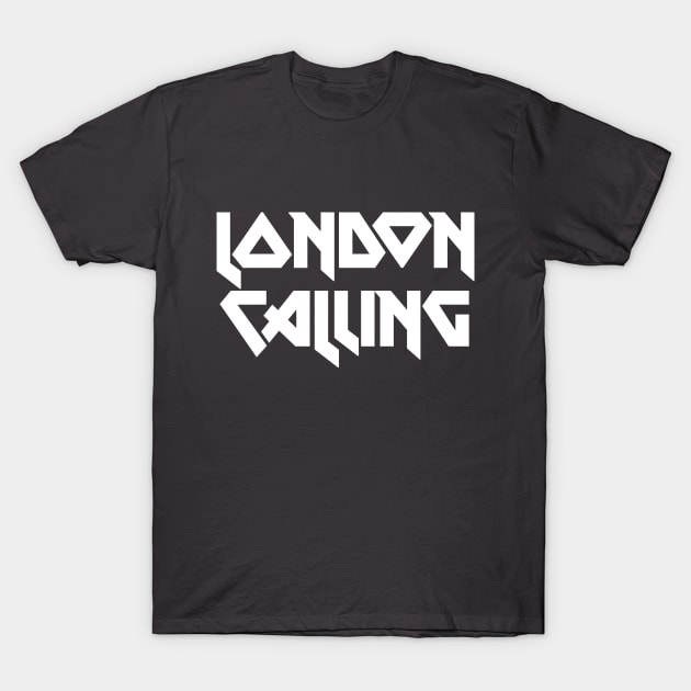 The Clash - London Calling Typography Design T-Shirt by DankFutura